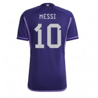Camisa de time de futebol Argentina Lionel Messi #10 Replicas 2º Equipamento Mundo 2022 Manga Curta